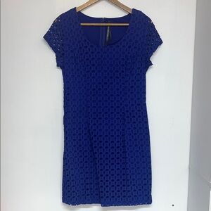 Marc New York Sz 10 Women’s Royal Blue Eyelet Detail Midi Dress #contemporary